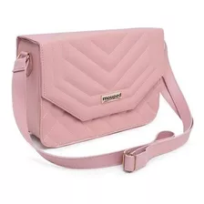 Bolsa Tiracolo Feminina Transversal Alça Fixa Dia A Dia Rosa