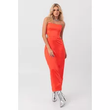 Vestido Super Midi Vermelho Labrava