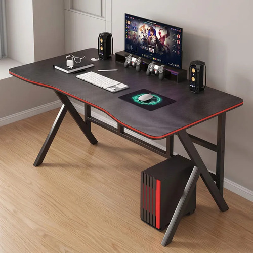 Mesa Gamer Escrivaninha 100cm Computador Pc Notebook Preta Preto