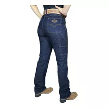 Calça Jeans Carpinteira Feminina Par Usar Com Bota E Botina