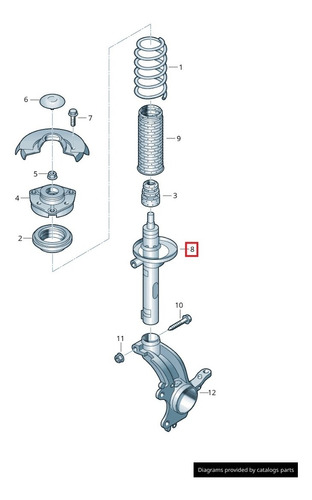 Amortiguador Delante Tiguan Audi Tt S3 Q3 06 Al 12 Premium Foto 3