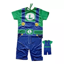 Fantasia Luigi Infantil Roupa Menino