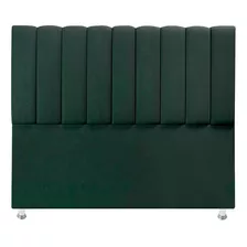 Cabeceira Estofada Carla Queen 160 Suede Verde Musgo C/frame