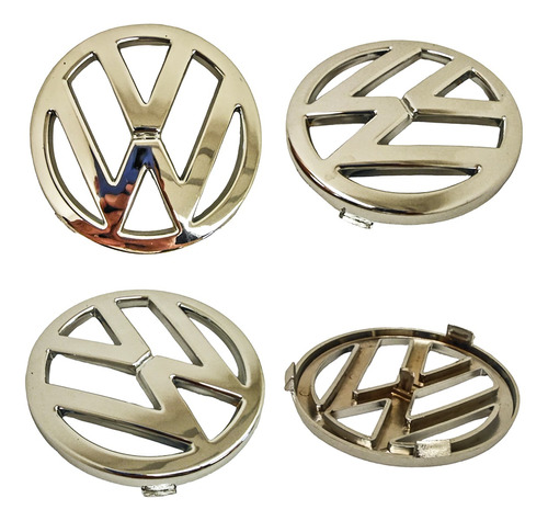 Emblema Parrilla Vw Pointer 06-09 Cromado 12.5 Cm Diametro Foto 2