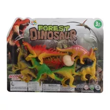 Kit Dinossauro De Borracha Com Ovo E Acessórios Brinquedo