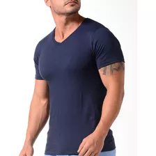 Camiseta Cuello V Manga Corta Algodón (2850)