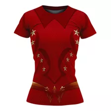 Playera Sublimada Infantil Wonder Girl Corte Dama