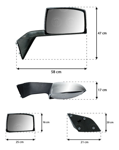 Par Espejo Para Cofre Volvo 3g Concavo Cromo Luz Led Direc Foto 3