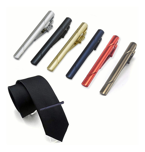 Juego De Clips De Corbata Para Boda, Negocio, 6 Piezas