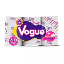 Rollo De Papel Higienico Vogue 6 Rollos Con 600 Hojas