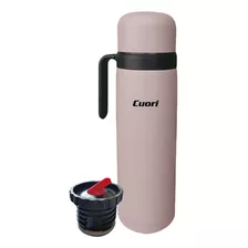 Termo Cuori 1 Lt Acero Inox Con Asa Tapon Cebador Tero Color Rosa