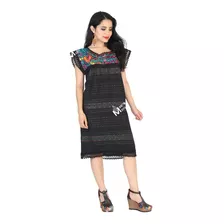 Vestido/ Bata Artesanal Mexicano Bordado A Mano (paloma)