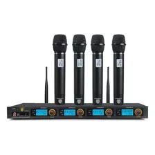 Sistema De Micrófono Inalámbrico Uhf Proreck Mx44 De 4 Ca...