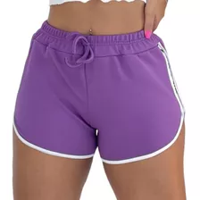 Kit 3 Shorts Feminino Curto Malha Praia Love Varias Cores