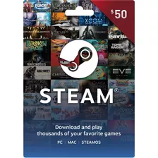 Steam Egift Card 50 Código Original Compras Computadora Pc