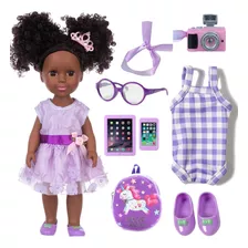 Muñeca Afroamericana Con Accesorios