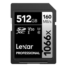 Cartão Memória Lexar Sd Xc 512gb 160mb/s V30 1066x Uhs-i U3