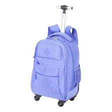 Mochila Escolar Sestini Rolling 2x1 Cor Lavanda