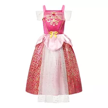 Disfraz Vestido De Princesa Rapunzel Rosado Rosa Niñita