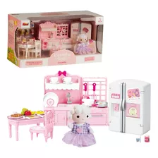 Casinha Feliz Compativel Sylvanian Conjunto Cozinha Zoop Toy