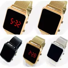 Kit Com 10 Relógios Digital Touch Quadrado Atacado Revenda
