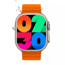 Smartwatch Ultra 9 Max Caixa Titânium Cor Da Pulseira Laranja Cor Do Bisel Prateado