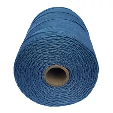 Corda Trançada 3,5mm (seda) Cordaville - Rolo Com 149 Metros Cor Azul Acinzentado