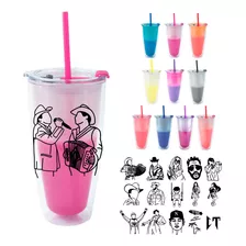 Vaso Mágico Personalizado Diseño Especial Siluetas Artistas 