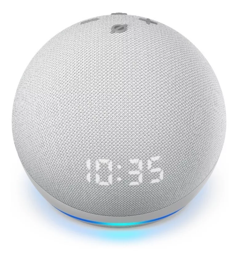 Smart Speaker Alexa Echo Dot 4ª Geração Amazon C Relogio