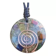 Colar De Orgonite Com Cho Ku Rei Com 7 Pedras Dos Chakras