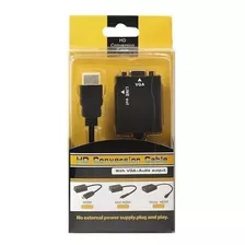 Kitconversor Adaptador De Video Hdmi Para Vga Com Audio P2