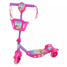 Patinete Com Luzes Infantil Com Cesta Decotado Dm Toys