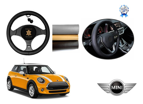 Tapetes 3d Logo Mini + Cubre Volante Cooper 2014 A 2017 2018 Foto 3