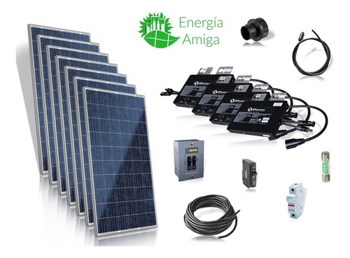 Kit Panel Solar 1890w Interconectado Cfe Genera Hasta 570kwh