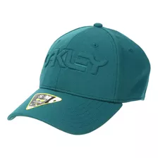 Boné Oakley Aba Curva Mod 6 Panel Cor Azul Petróleo