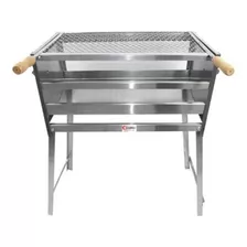 Churrasqueira Móvel Inox 65 X 40 Grandre 3 Andar + Brinde