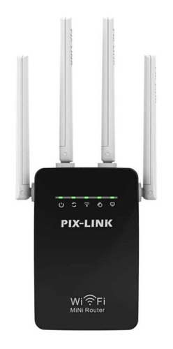 Router, Repetidor, Access Point, Wisp Pix-link Lv-wr09 Blanco Y Negro 100v/240v