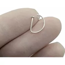 Piercing De Nariz Nostril D-ring Em Prata 925