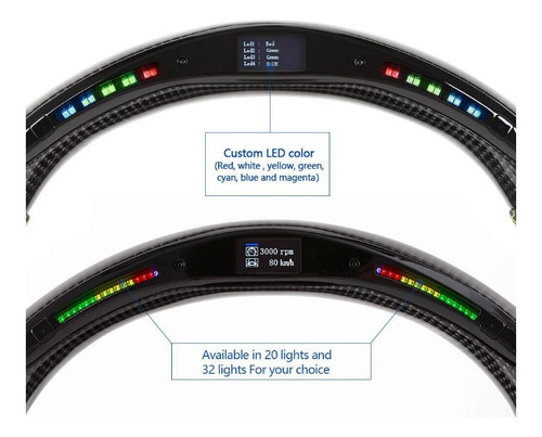 Volante Led De Fibra De Carbono Para Porsche Cayenne  Foto 5