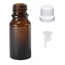 50 Frasco De Vidro Âmbar De 10 Ml Para Óleos Essenciais