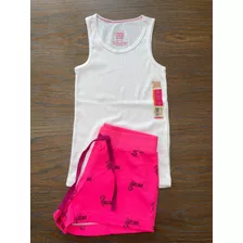 Short Algodon Fucsia Y Musculosa Talle 8 Años Old Navy