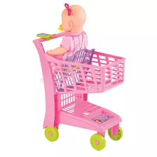 Carrinho Supermercado Infantil Market Vermelho - Magic Toys