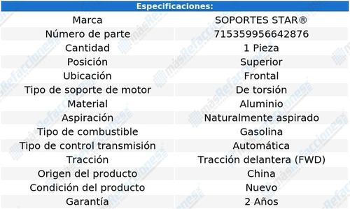 Soporte Motor Frontal Superior Cutlass Ciera V6 3.3l 89-93 Foto 2