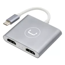 Hub Usb C A Hdmi Unno Hb1103sv 2 Puertos 4k - Sportpolis