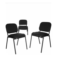 Lote De 3-sillas De Visita Cyber,oficina,iglesia Consultor