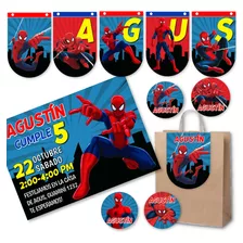 Kit Imprimible Spiderman Hombre Araña Candy Bar Editable