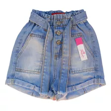 Short Paper Nena De Jeans Rigido Cintura Ajustable. C/ Lazo