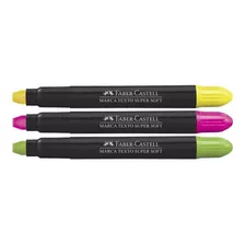 Kit 03 Caneta Marca Texto Supersoft Gel Faber Castell