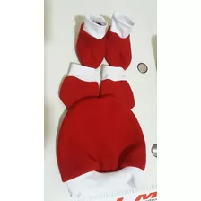 2 Kit Touca Luva Sapatinho Bebê Recém Nascido Soft Inverno 