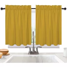 Juego De Cortinas En Tela 145x100 Sentite Bella Cocina Baño 